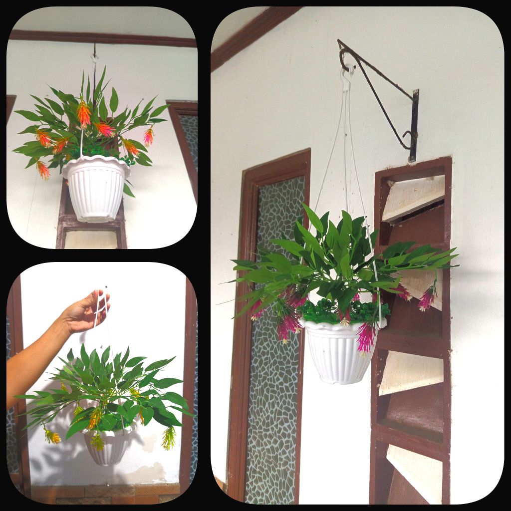 Fuchsia anting ratu bunga hias artificial imitasi palsu plastik