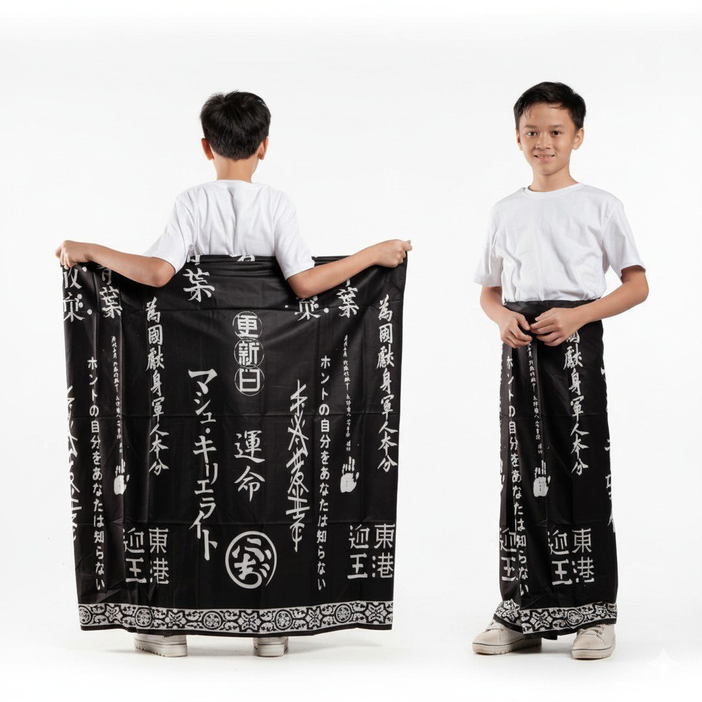 Sarung Batik Anak TK PAUD Sarung Mini Motif Akatsuki Japanese Sarung Karakter Anak