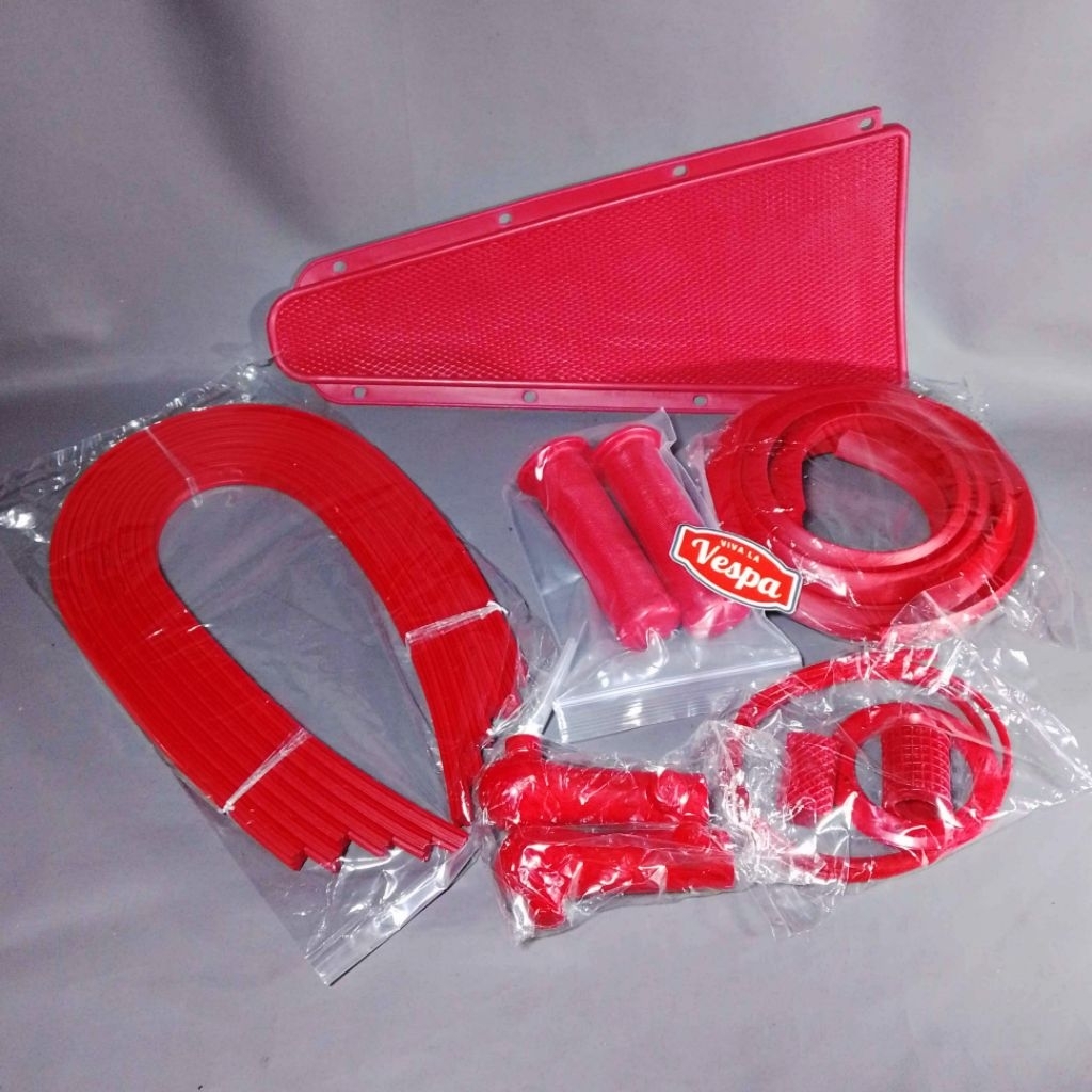 Karet Set Merah Metalplast Import Vespa Super Sprint VBB VNB VGLA/B Kongo GL SS180 GSMK
