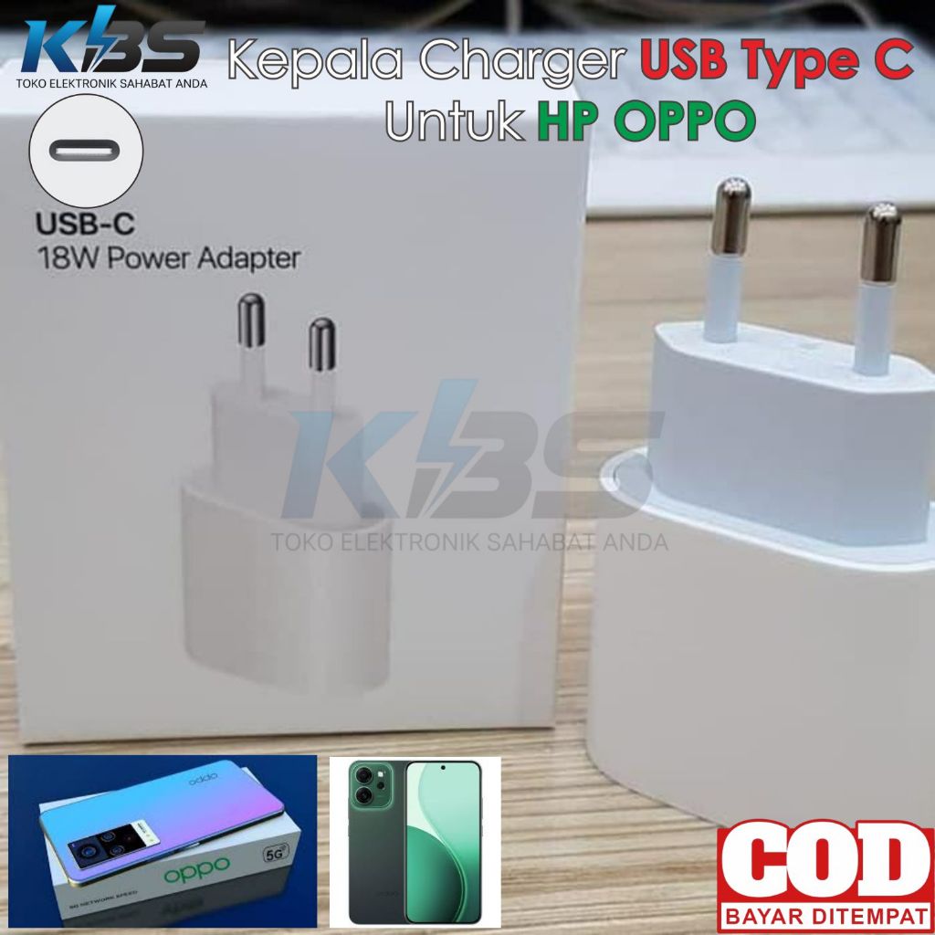 Kepala Charger Lubang USB Type C Untuk HP OPPO Reno 14 Pro 12 F 11 10 5G 8 7 6 Reno14 Reno12 Reno11 