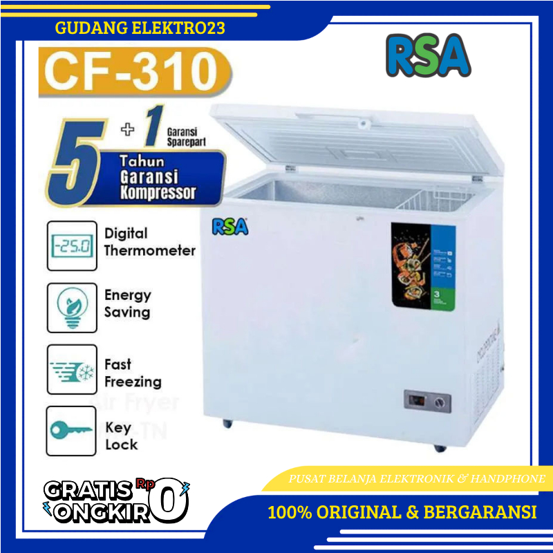 FREZER RSA Freezer CF-310 KAPASITAS 300LITER GARANSI RESMI
