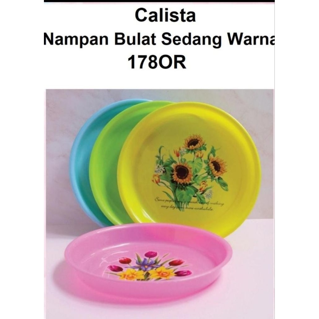 nampan plastik bulat calista 178