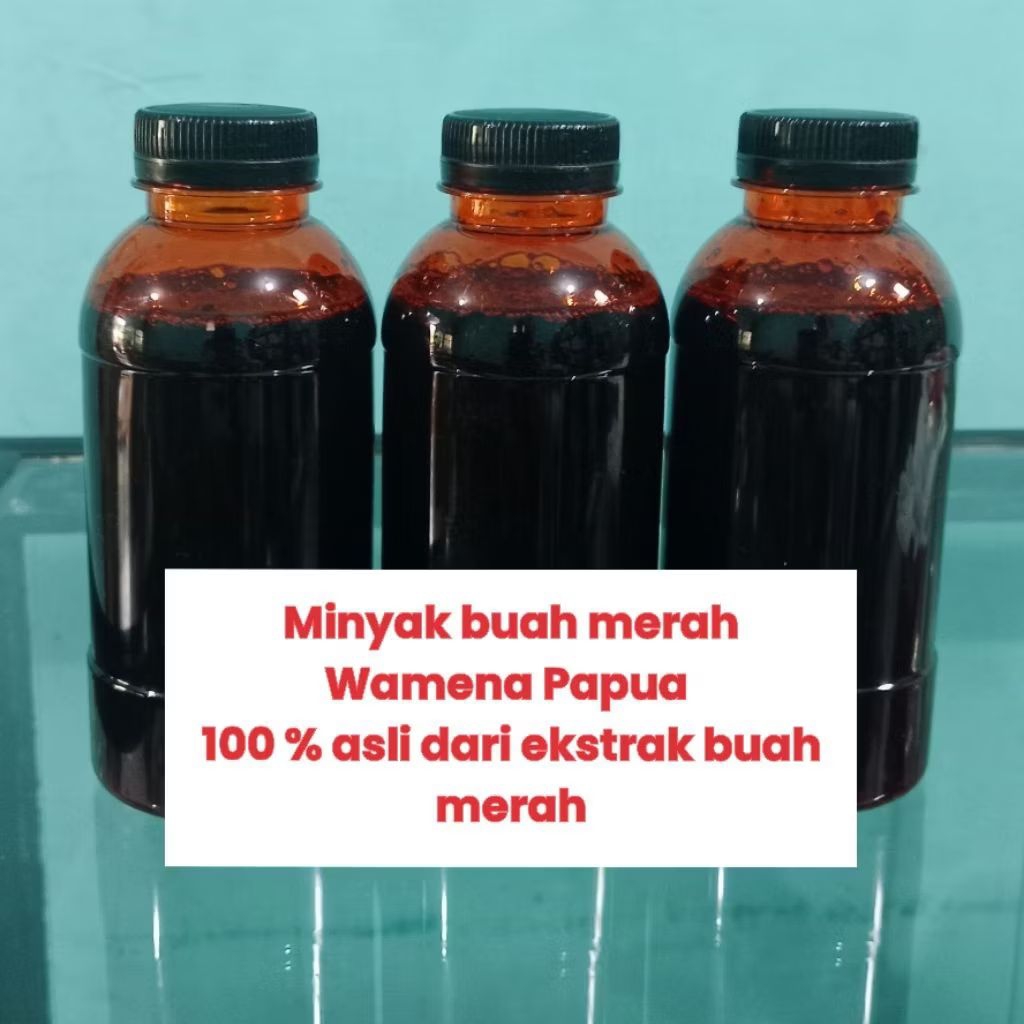 Minyak sari buah merah Wamena Papua 100 % asli dari ekstrak buah merah