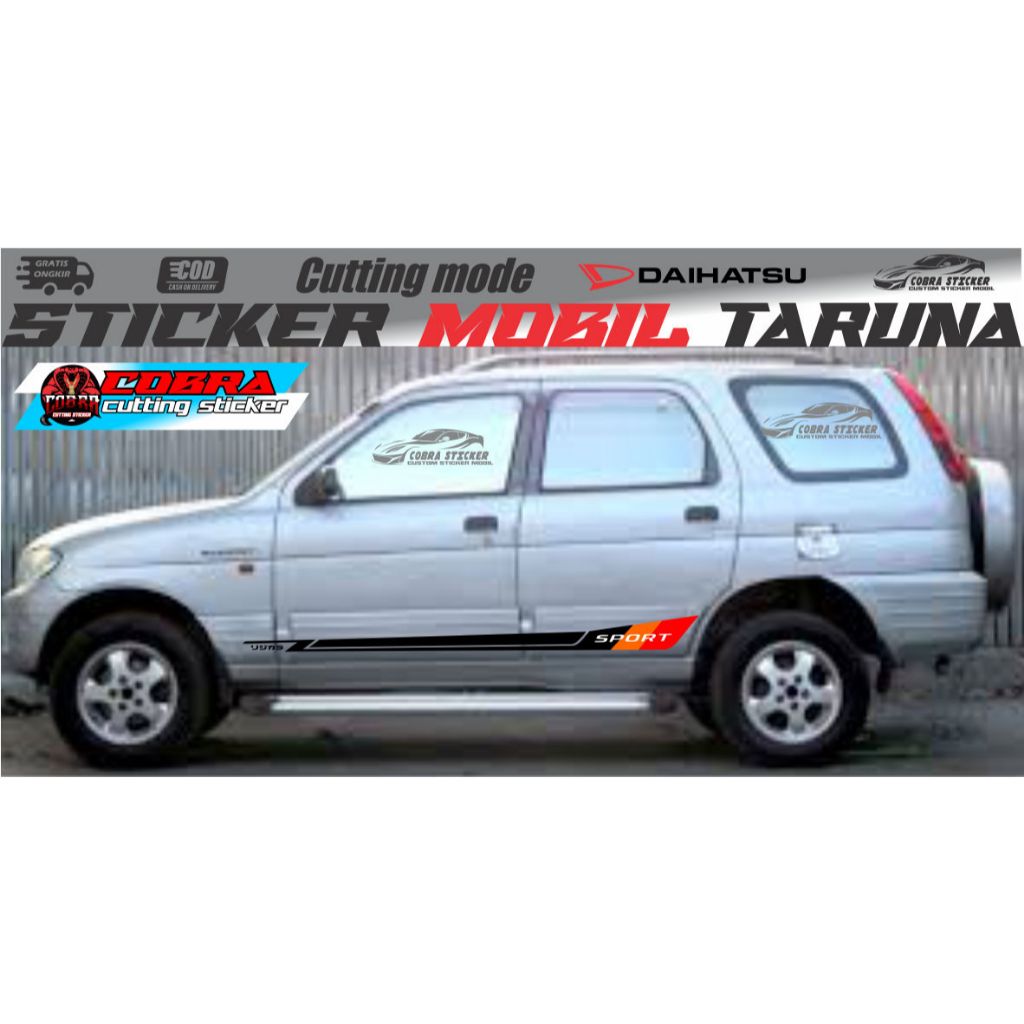 STICKER STIKER DAIHATSU TARUNA CUTTING STICKER BODY SAMPING MOBIL TARUNA