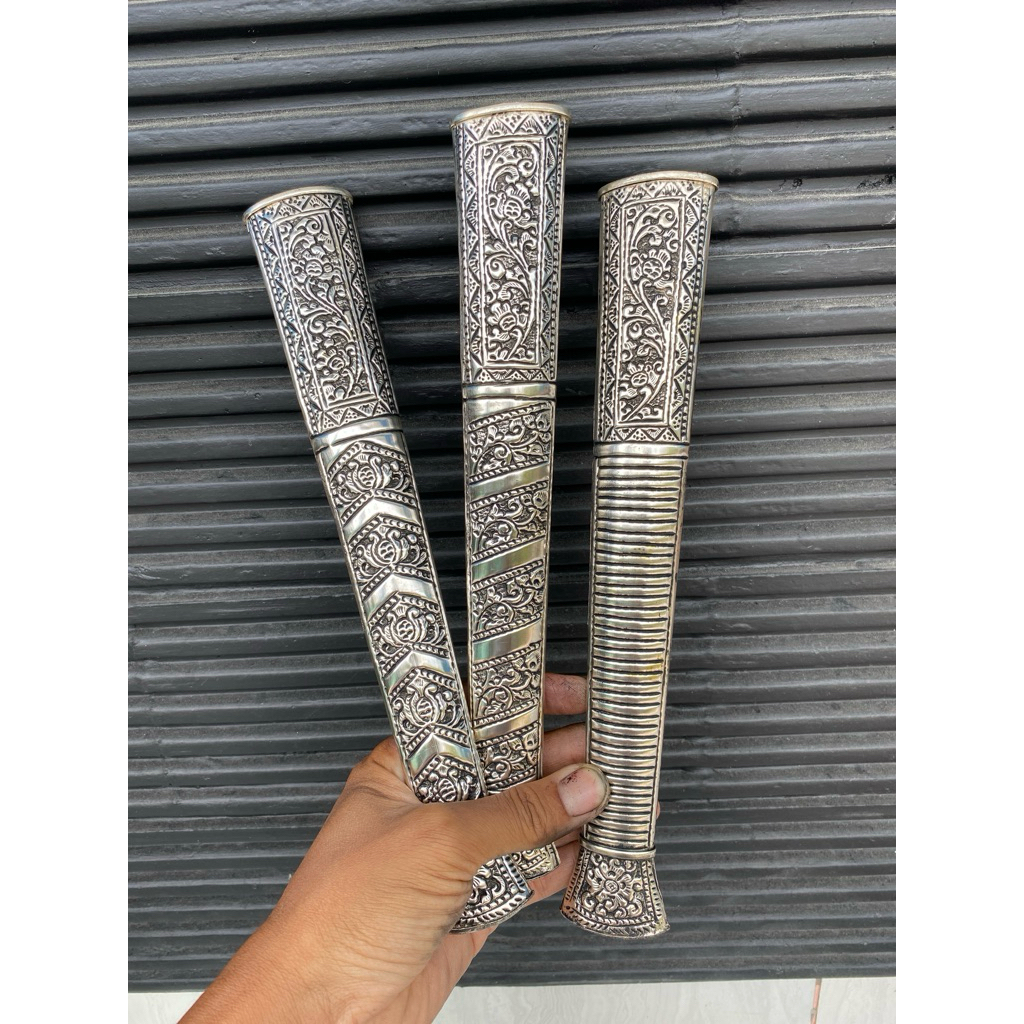 pendok bugis lapis perak panjang 28cm