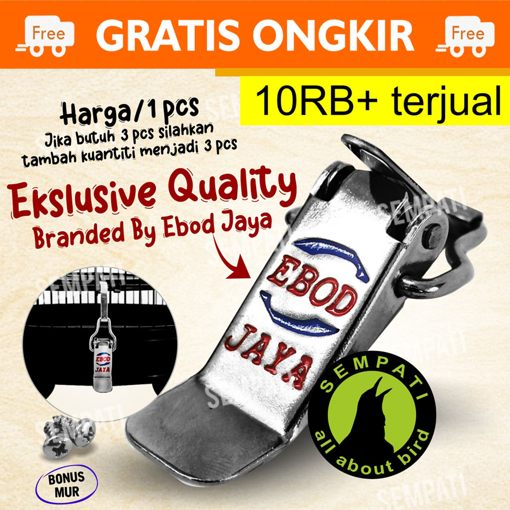 SEMPATI Klem Koper Stainless Ebod Jaya Jepitan Tebok Kandang Burung Klem Koper Overpal Plat Pengait 