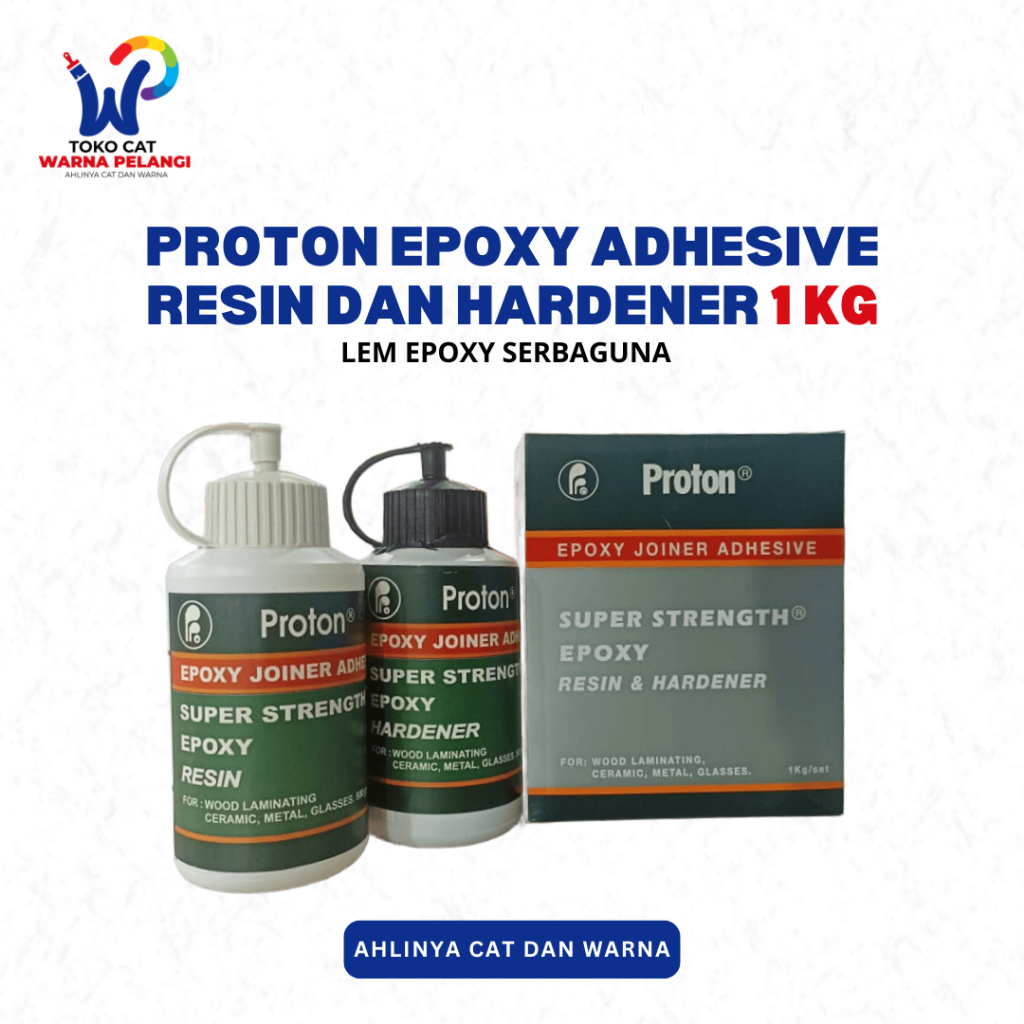 PROTON Lem Epoxy Serbaguna Resin + Hardener 1 Kg | Lem Kayu Tahan Air