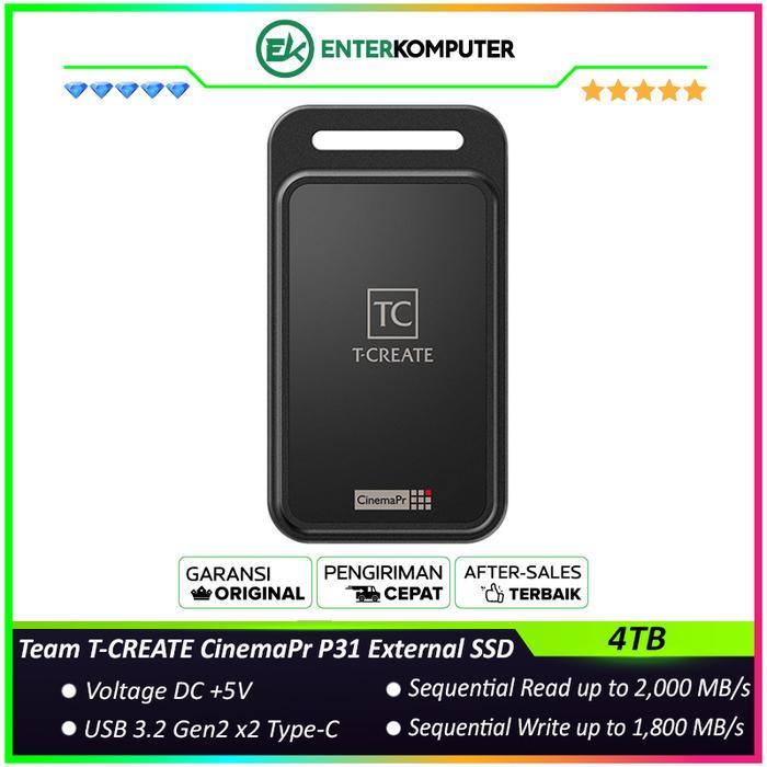 Team T-CREATE CinemaPr P31 External SSD 4TB USB 3.2 Gen2 x2 / SSD 4TB