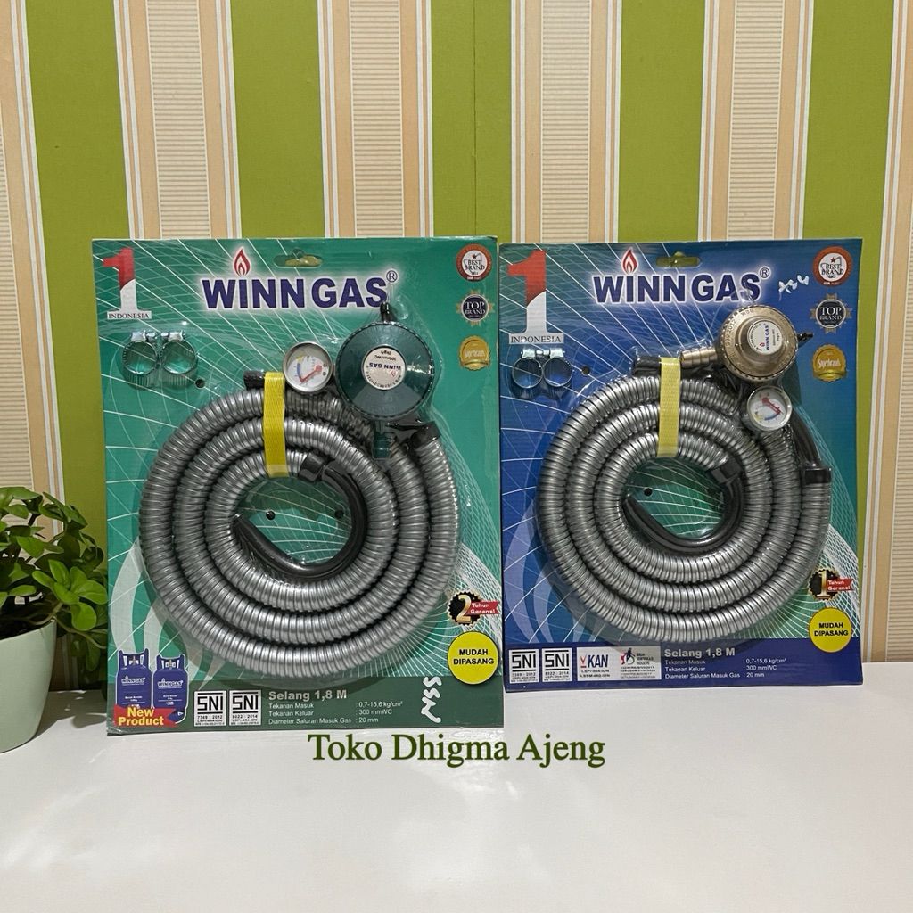 Paket Selang dan Regulator Winn Gas - Selang dan Regulator Kompor Gas Winn Gas W 88 M - Selang dan R