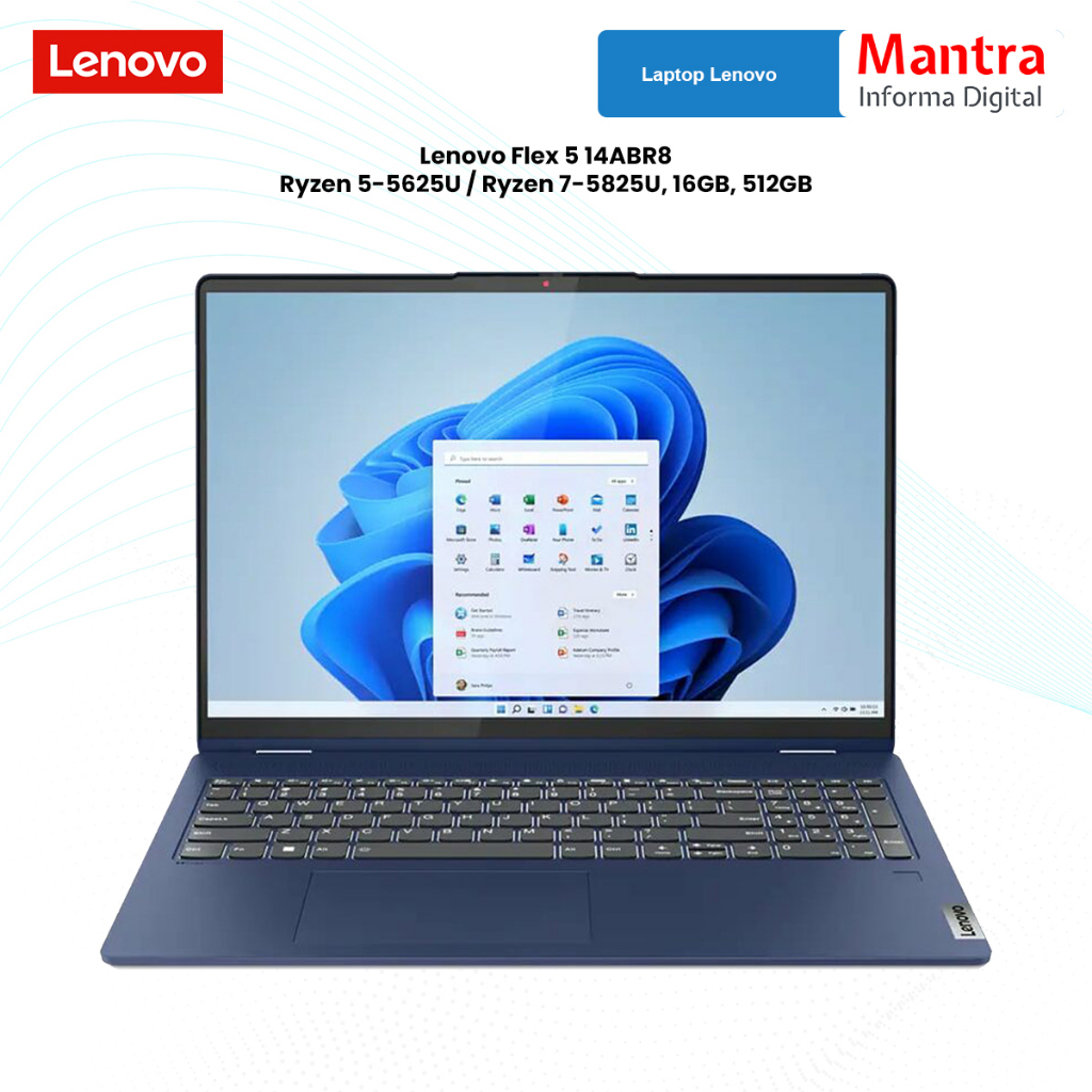 Laptop Lenovo Ideapad Flex 5 14ABR8 Ryzen 5 5625U 16GB 512GB 14 WUXGA Windows OHS