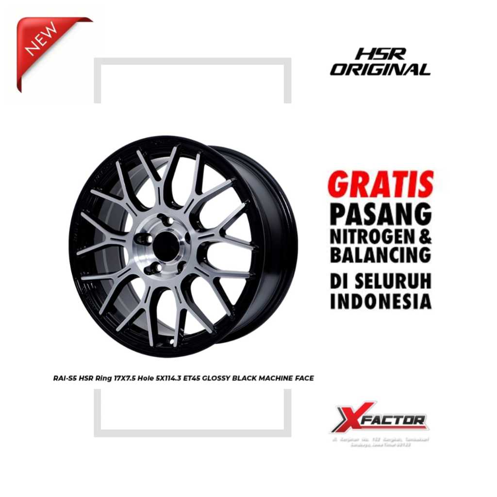 BAN MOBIL HSR R17 HSR RAI-S5 R17X7.5 H 5X114,3 ET45 GBMF
