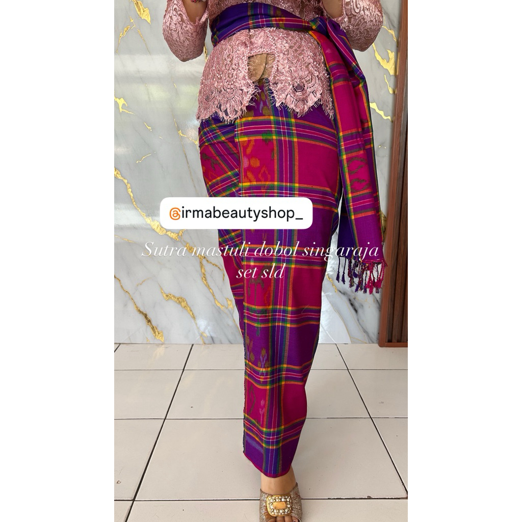 Ready Stok Sutra Mastuli Dobol Ori Kalianget Singaraja Set Selendang