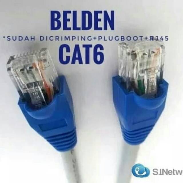 KABEL LAN BELDEN / KABEL LAN UTP CAT 6 ORIGINAL SIAP PAKAI UKURAN PENDEK 1/3/5/10 METER