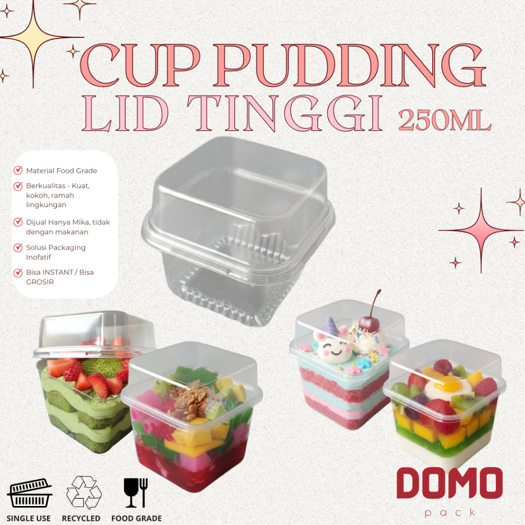 Cup Puding 250ml / Cup Cake 250ml / Cup tiramisu - isi 10pc