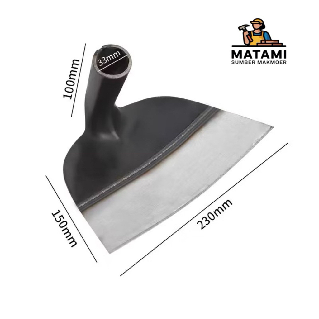 Cangkul baja asli antii lengket, tahan banting keras baja asli kepala cangkul baja