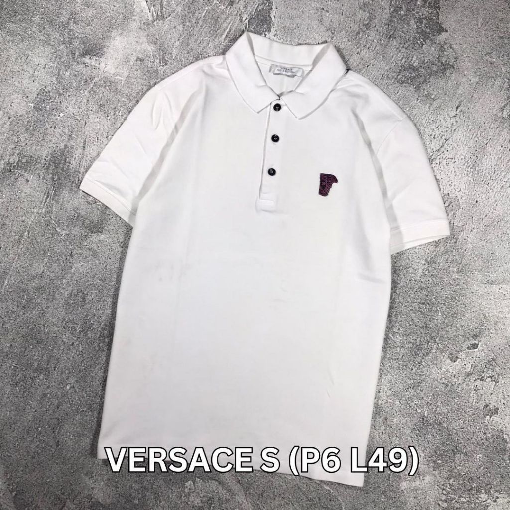 GIANNI VERSACE Baju Golf Kaos Kerah Poloshirt Jersey Tenis Padel Dryfit - Buat Pria Laki-laki Cowok