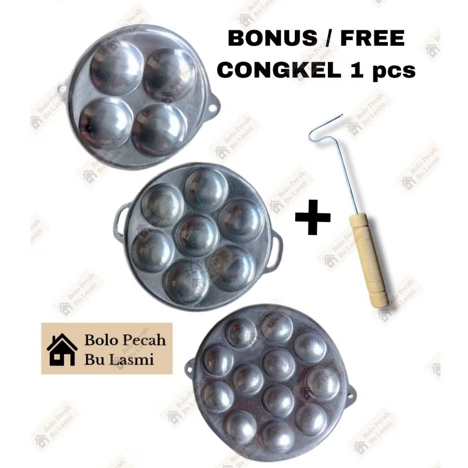 Cetakan Telur Congkel Cilor Maklor Baklor Takoyaki / Cetakan Kue Apem / Cetakan Kue Cubit / Cetakan 