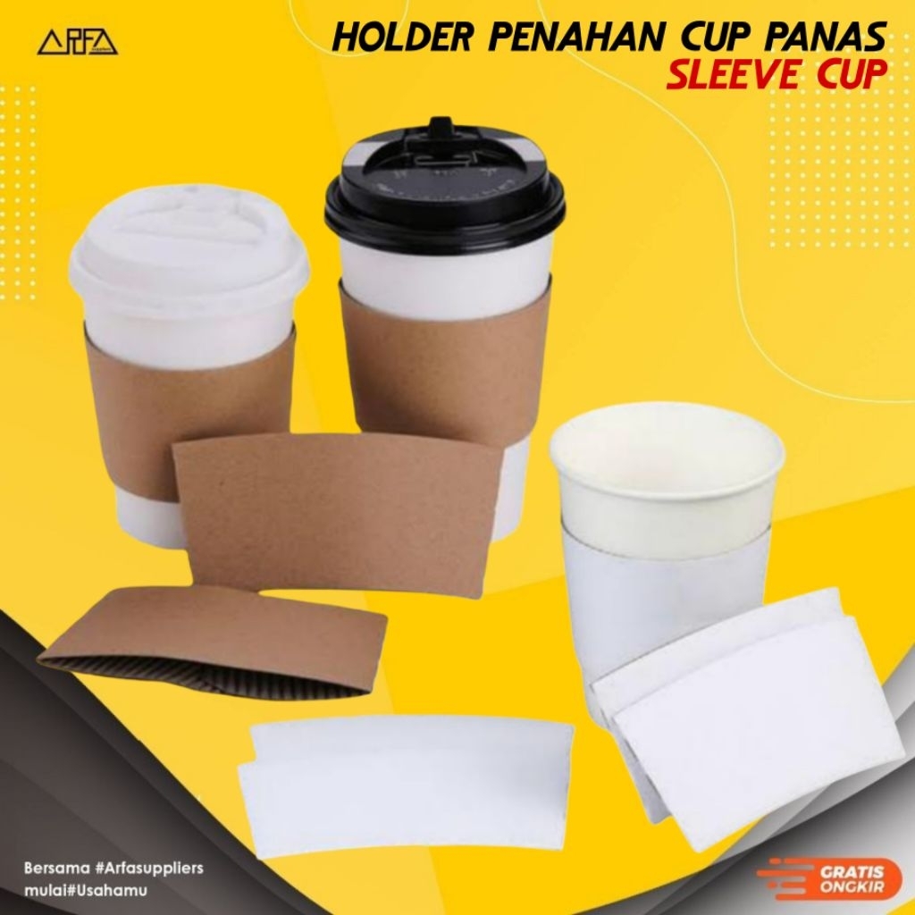 Sleeve Cup Holder Gelas Penahan Panas Anti Panas 8 oz