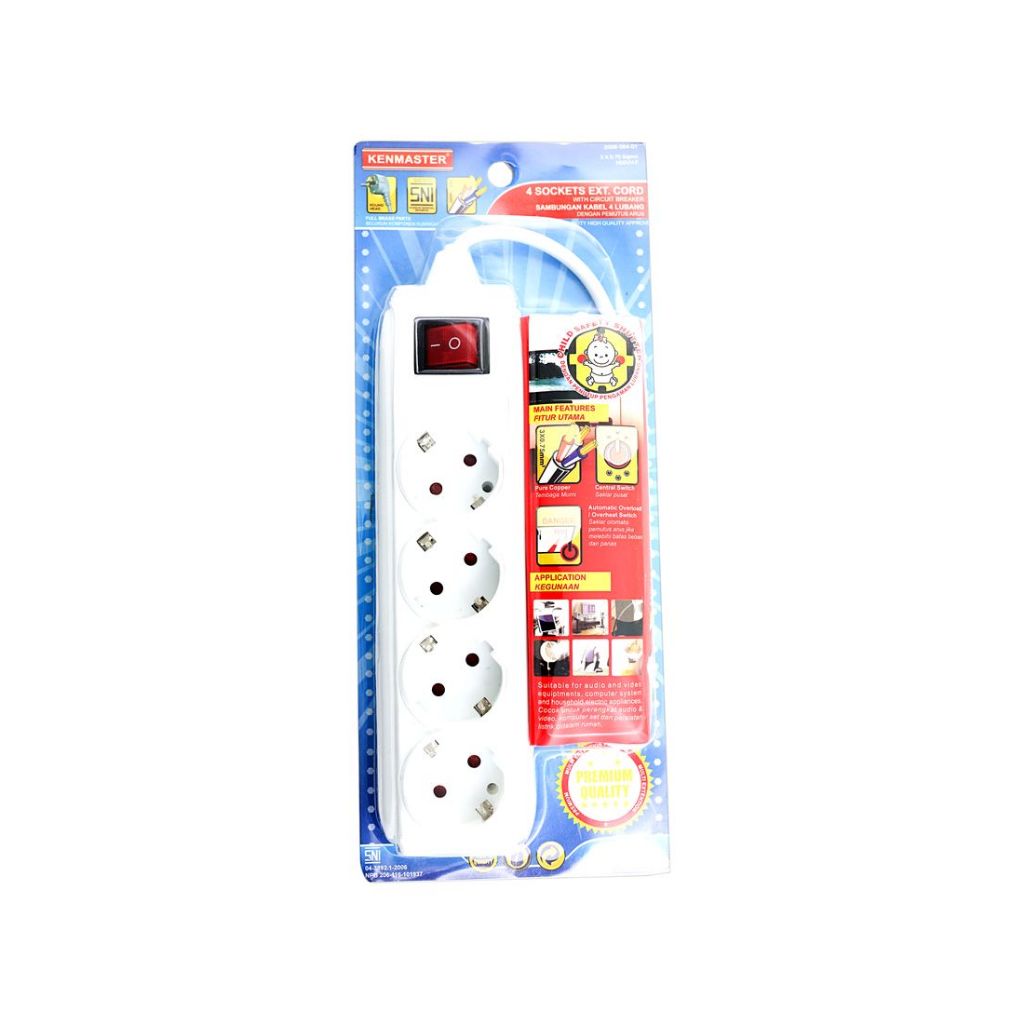 Kenmaster Stop Kontak 4 Lubang OH