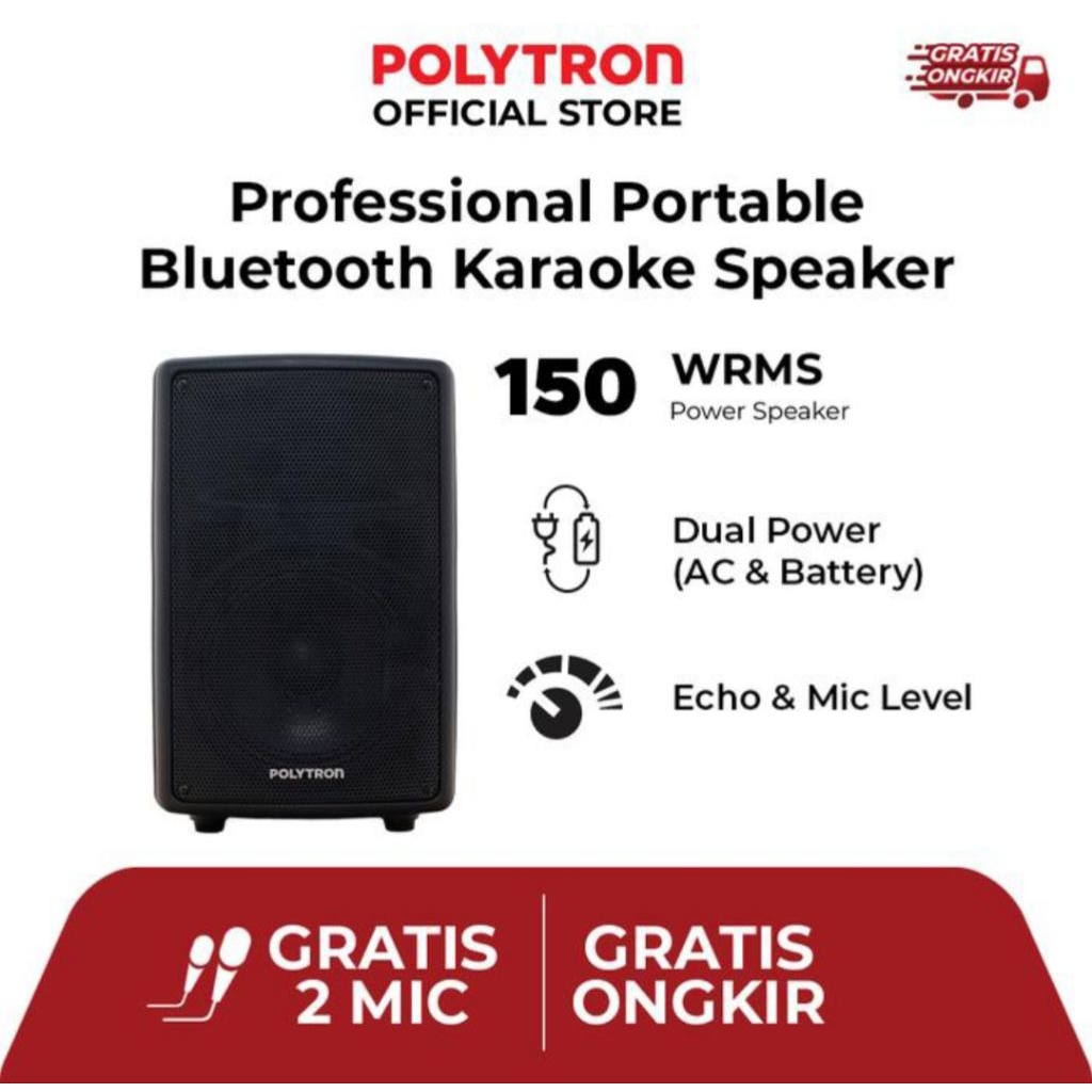 SPEAKER POLYTRON AKTIF PORTABLE PASPRO 8F3 POLYTRON SPEAKER AKTIF PORTABLE PASPRO PRO9F3