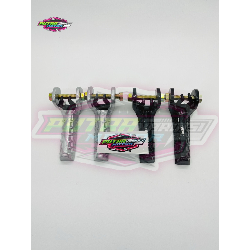 Postep Footstep  pijakan kaki belakang CRF / Footstep  pijakan belakang CRF (HITAM-SILVER)