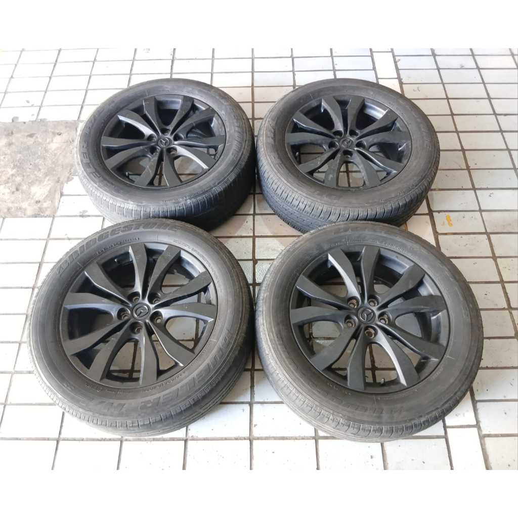 Velg Mobil Second Standar MAZDA R18 Lebar 7 Pcd 5X114,3 BLK + BS 235 60 R18