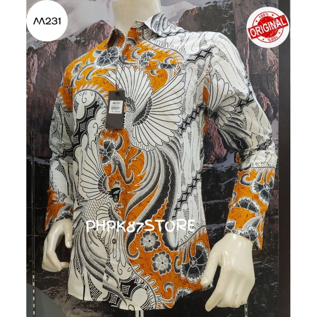 M231 kemeja Batik panjang pria original