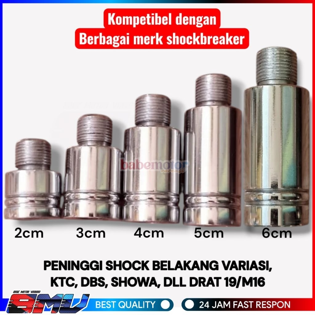Peninggi Shock Sambungan Shockbreaker belakang untuk shockbreaker tabung anting variasi, DRAT 19/M16