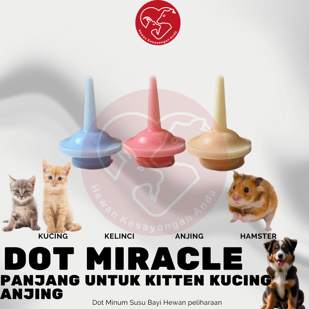 Dot Miracle Nipple Susu Pet Feeding Dot Silikon Kucing Kitten - Model Panjang