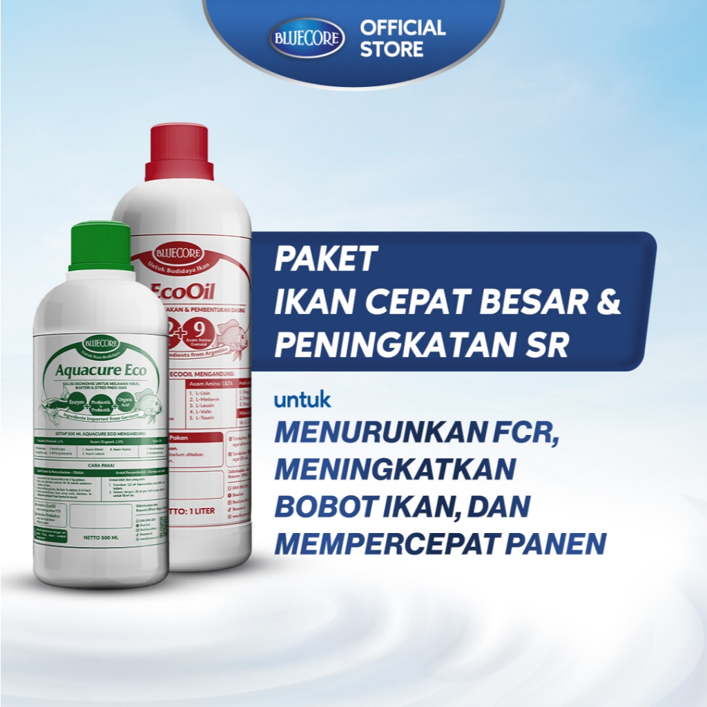 Bluecore Paket Hemat - Vitamin Ikan Lele, Ikan Nila, dan Ikan Konsumsi