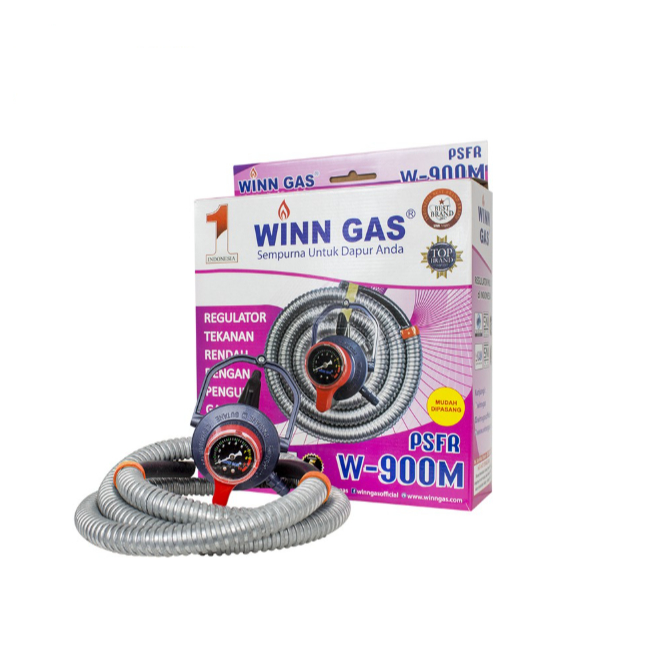 PAKET REGULATOR + SELANG Winn Gas W900 M / Selang Paket Regulator Winn Gas PSFR W 900 M