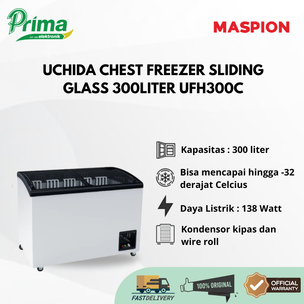 UCHIDA UFH300C 300 Liter FREEZER BOX GARANSI