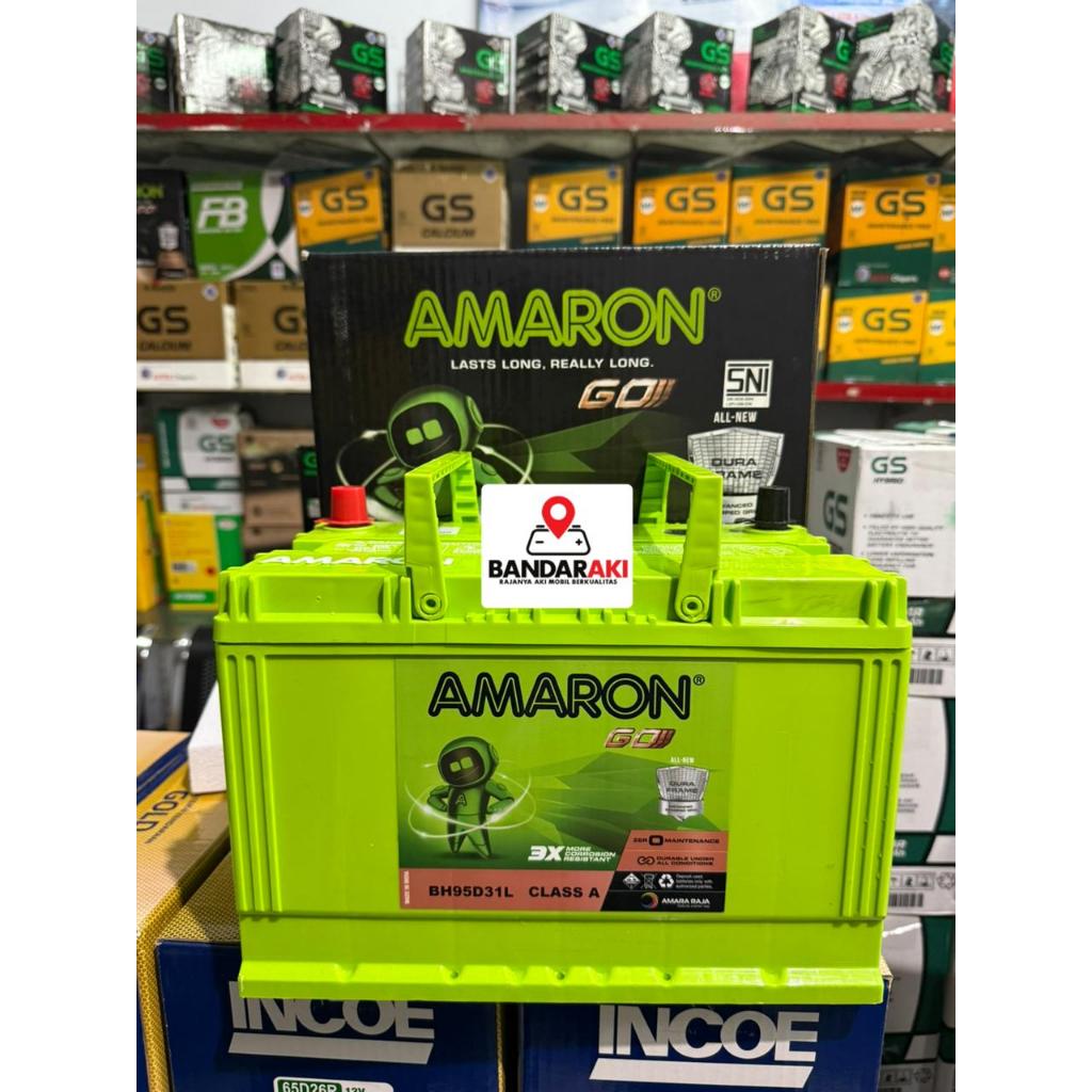 AKI AMARON 80 AMPER BH95D31 (R/L) N70Z (R/L) JAMINAN 100% ORIGINAL AMARON GO