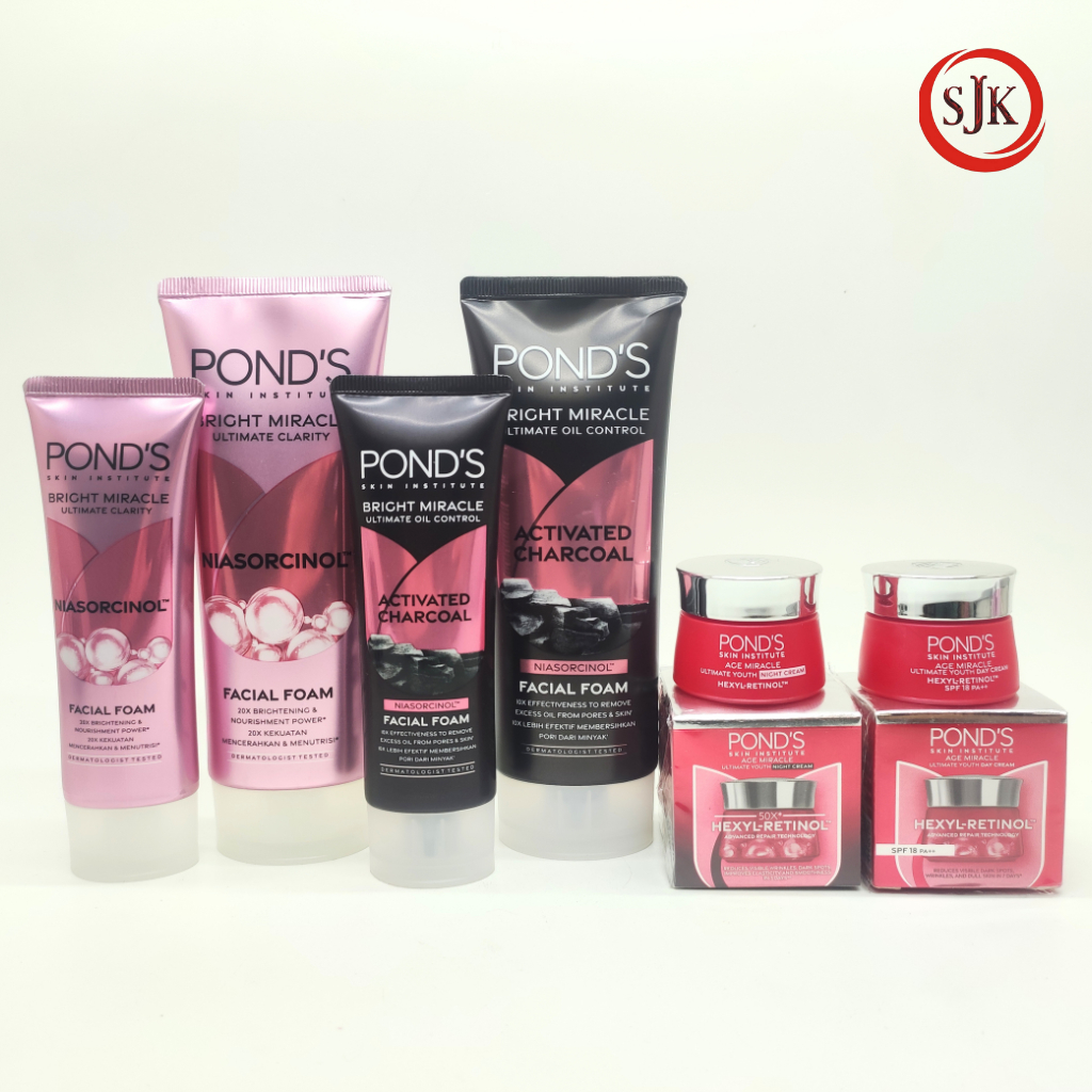 Paket Hemat Ponds Bright Miracle Facial Foam + Cream Age Miracle Day & Night