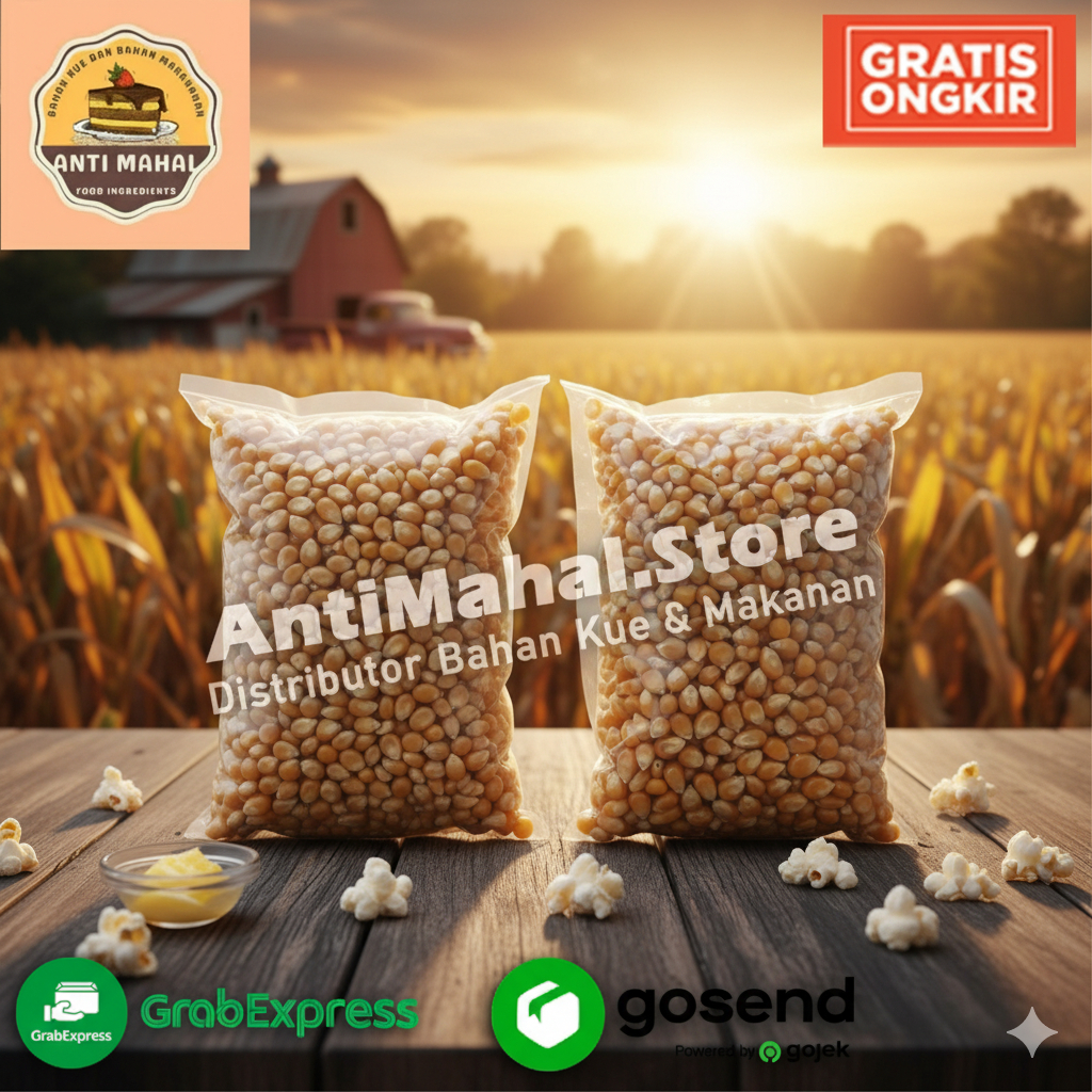 Biji Jagung Popcorn 1kg / Biji Jagung Mentah Kering 1kg / Popcorn Jagung Premium 1kg repack
