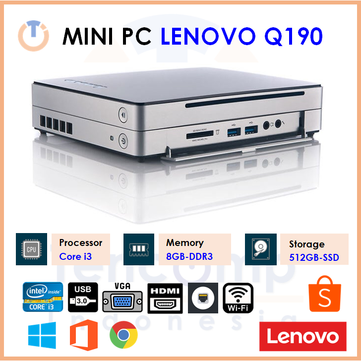 [Like New] Mini PC Lenovo Q190 Core i3 8GB | SSD 256GB