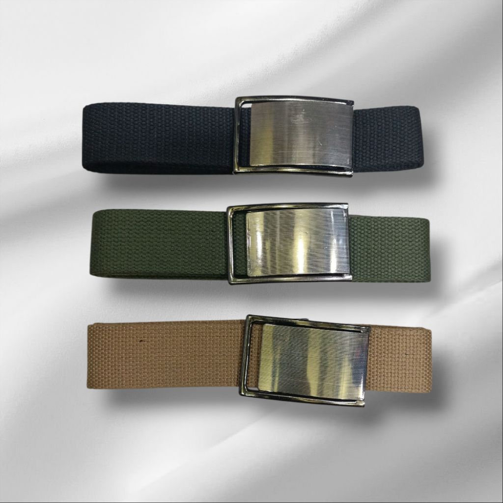 Gesper katun tebal kepala silet polos