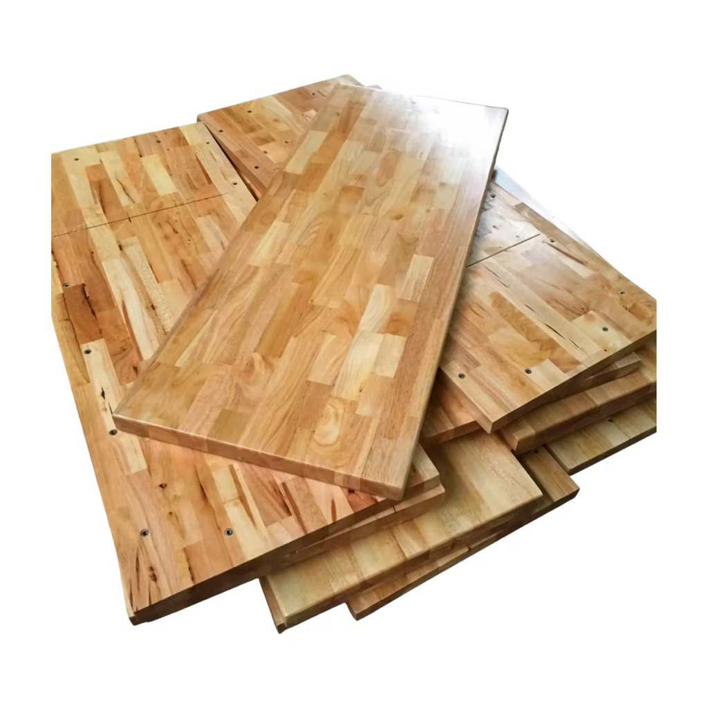 Top Table Kayu Solid Rubberwood FJL | Papan Meja Dapur Kerja Custom Ukuran