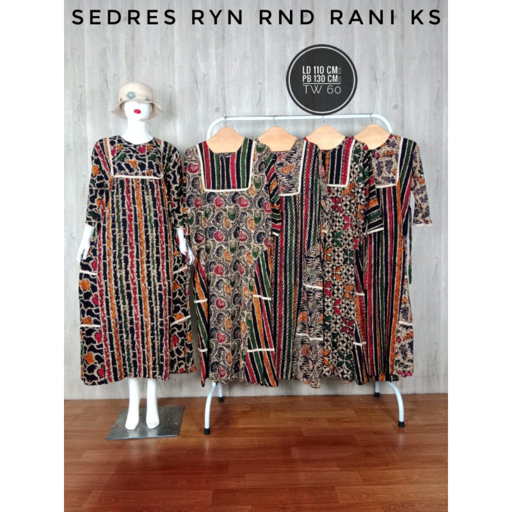 sekdres daster rani colet garis atas/bawah asmahan TW60 dw