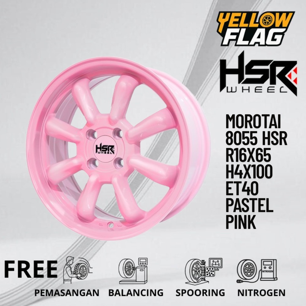 Velg mobil ring 16 hsr morotai model watanabe r16 pcd 4x100 pink vios baleno swift avega mobilio dll