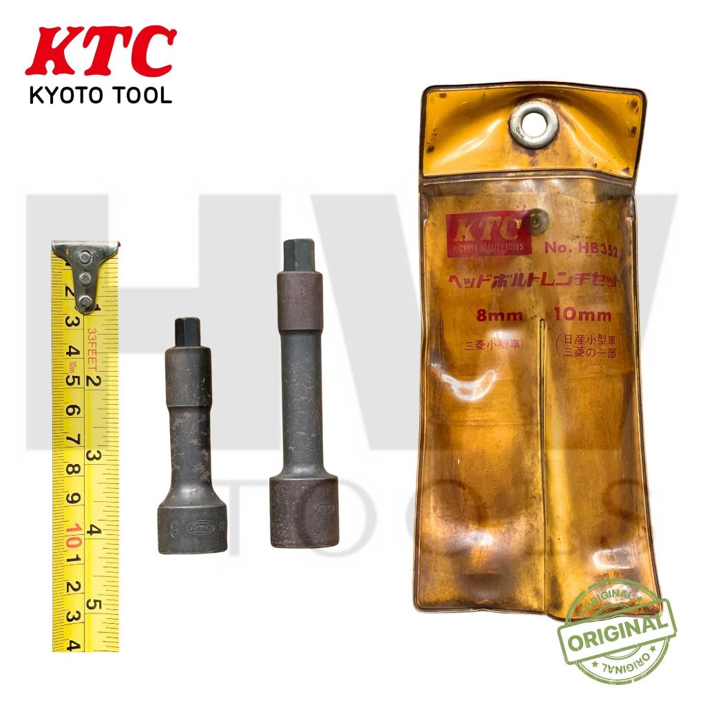 KTC Kyoto Tool HB352 Impact Deep Hexagonal Socket Wrench Set 8 mm dan 10 mm drive 1/2 inch Kunci Sok