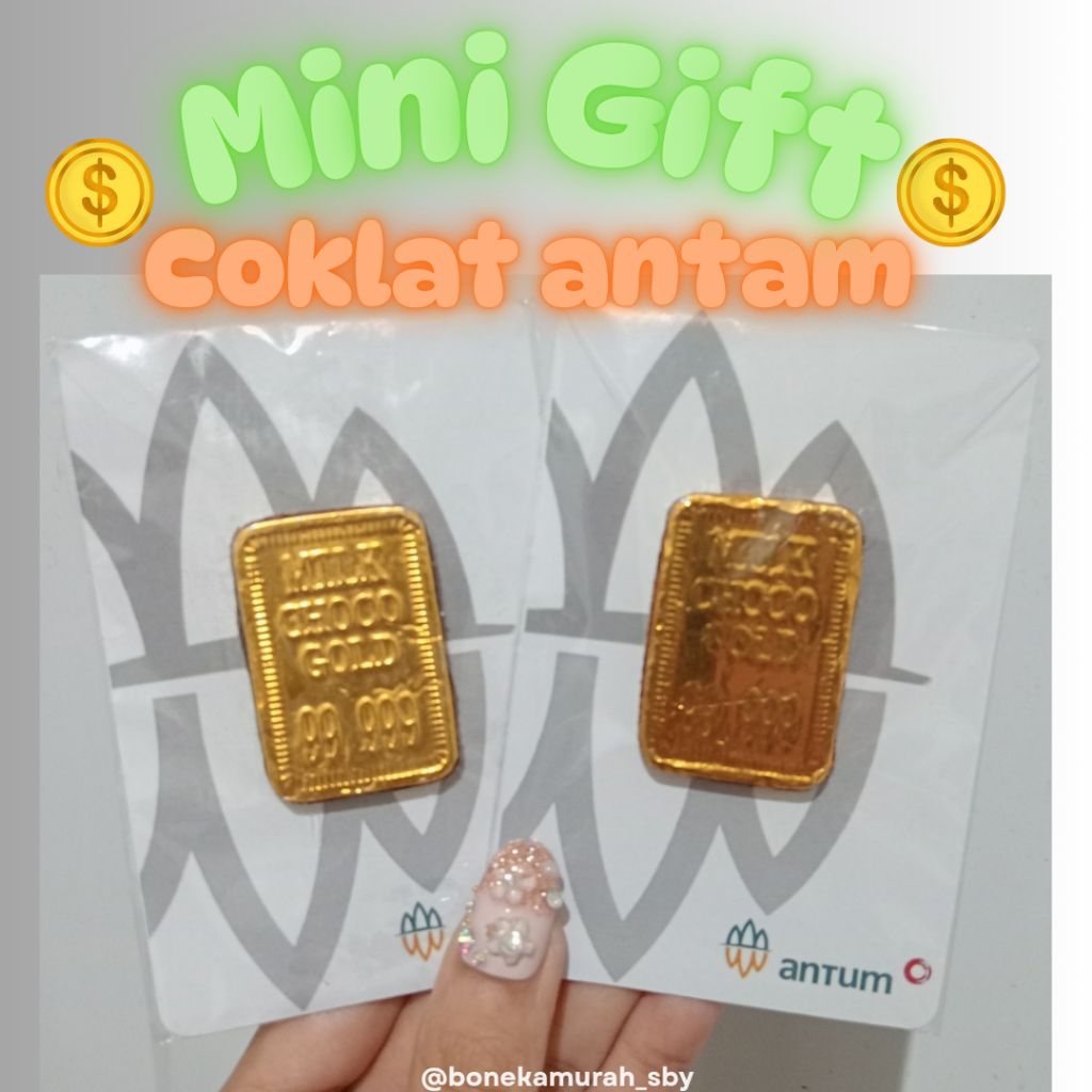 Cokelat Batang Mini Bentuk Emas Batangan untuk Hadiah Unik dan Lucu