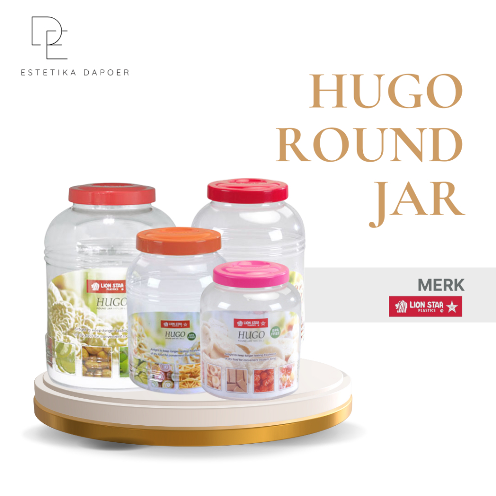Hugo Round Jar Lion Star 3L 4L BPA Free | Hugo Round Jar Lion Star