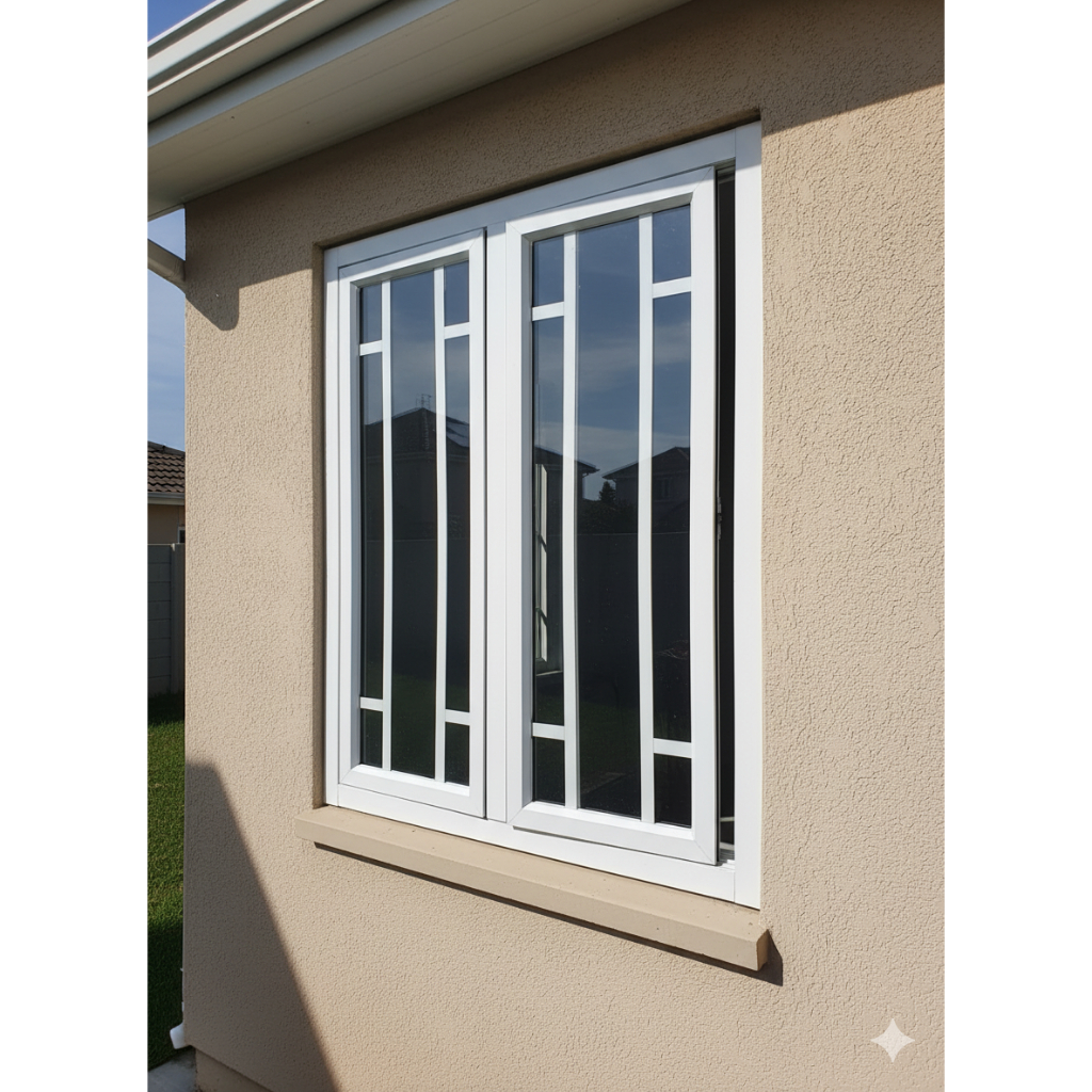 Kusen Jendela Aluminium Double Ornament Gandeng