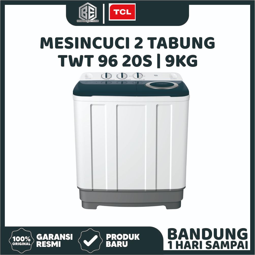 MESIN CUCI 2 TABUNG TCL TWT 96 20S 9KG
