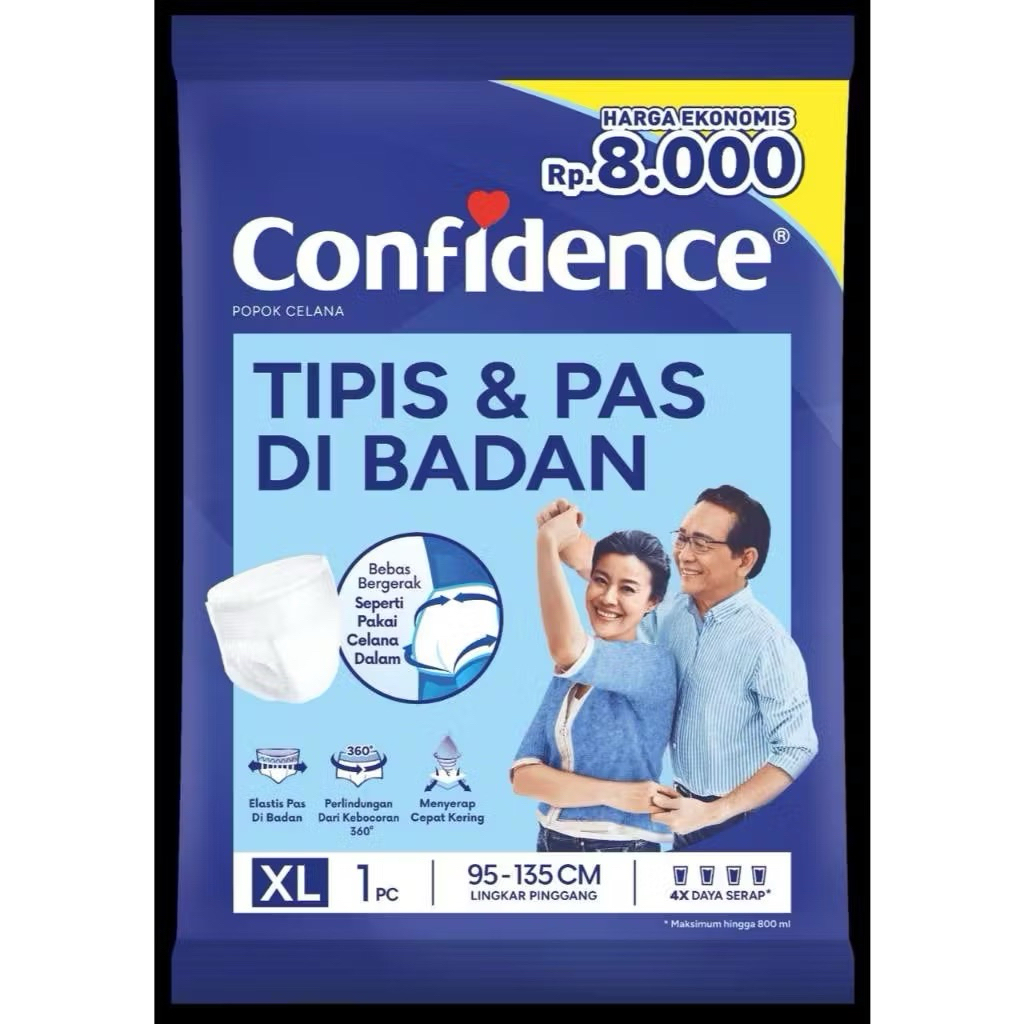 Confidence Popok Dewasa Adult Premium Pants M L XL - Confidence Popok Celana Dewasa Satuan - Popok C