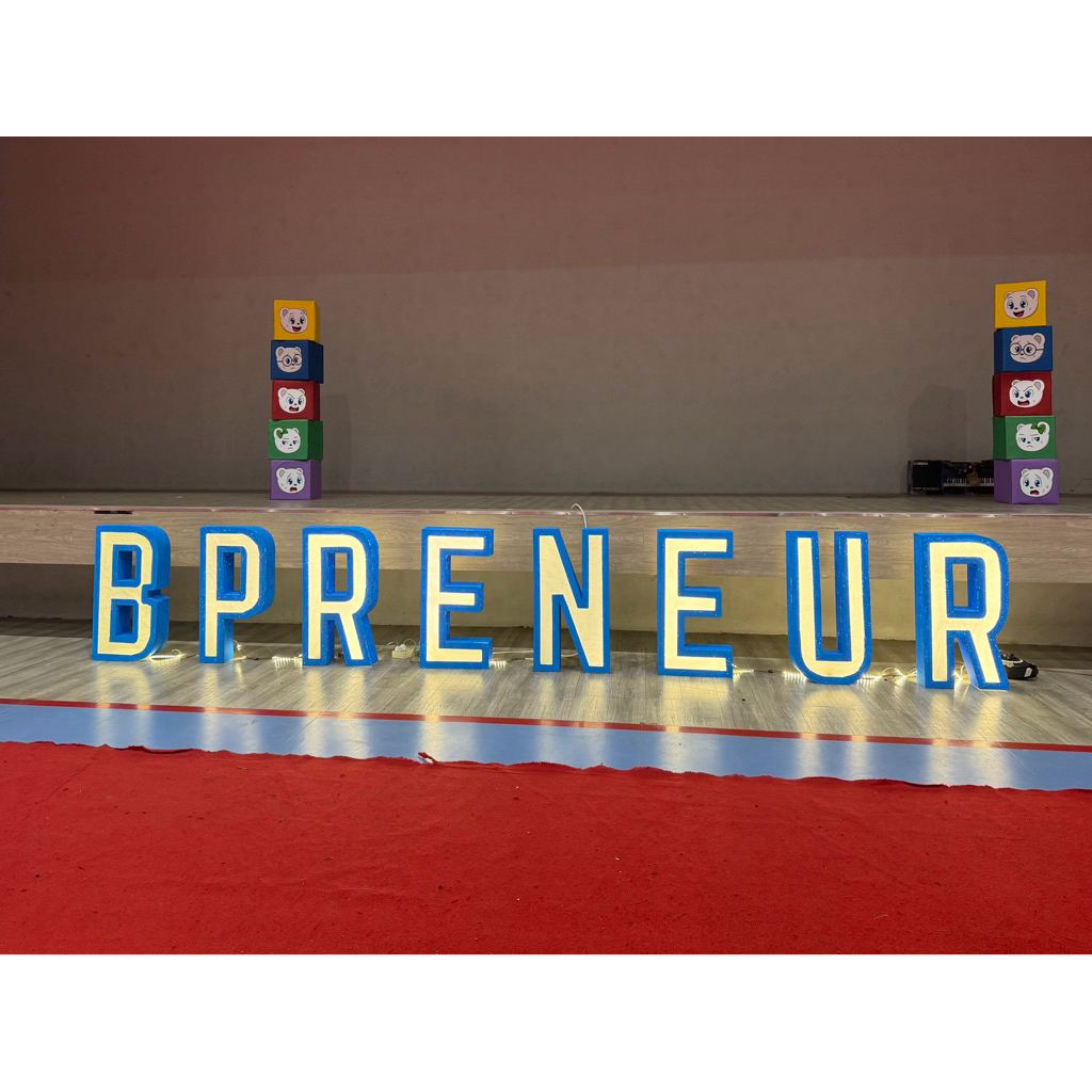 Dekorasi Huruf 3D full lampu LED