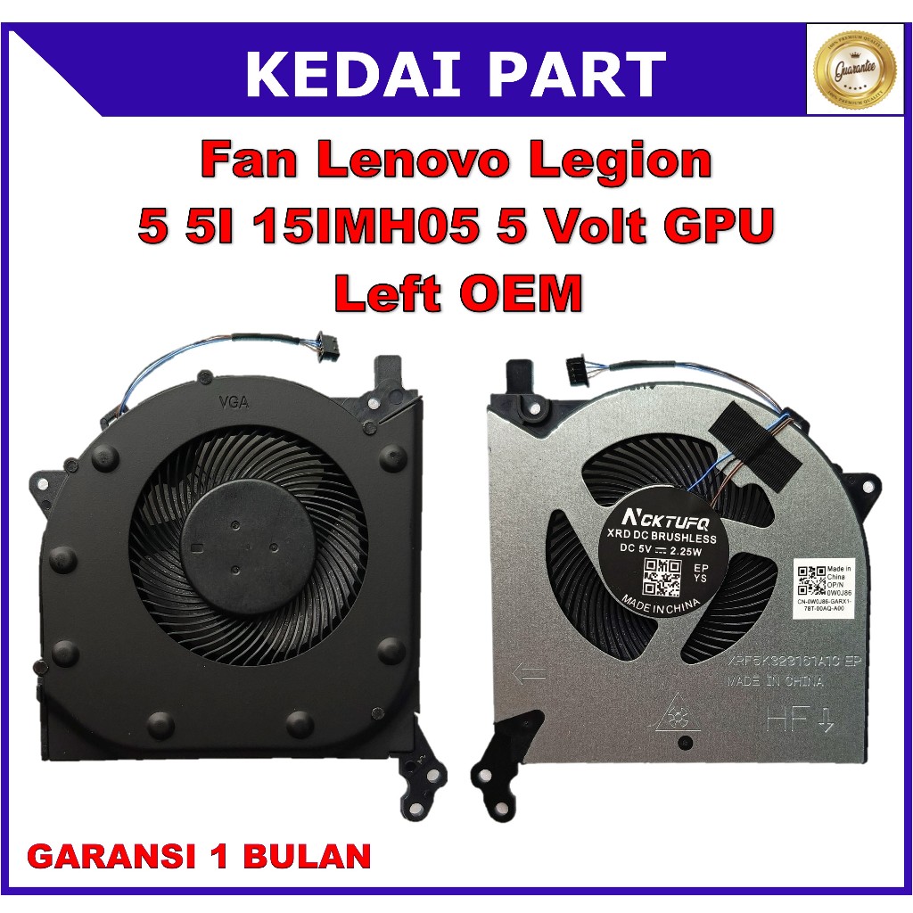 Fan Lenovo Legion 5 5I 15IMH05 17IMH05H 17IMH05 17ARH05H 5 Volt GPU OEM