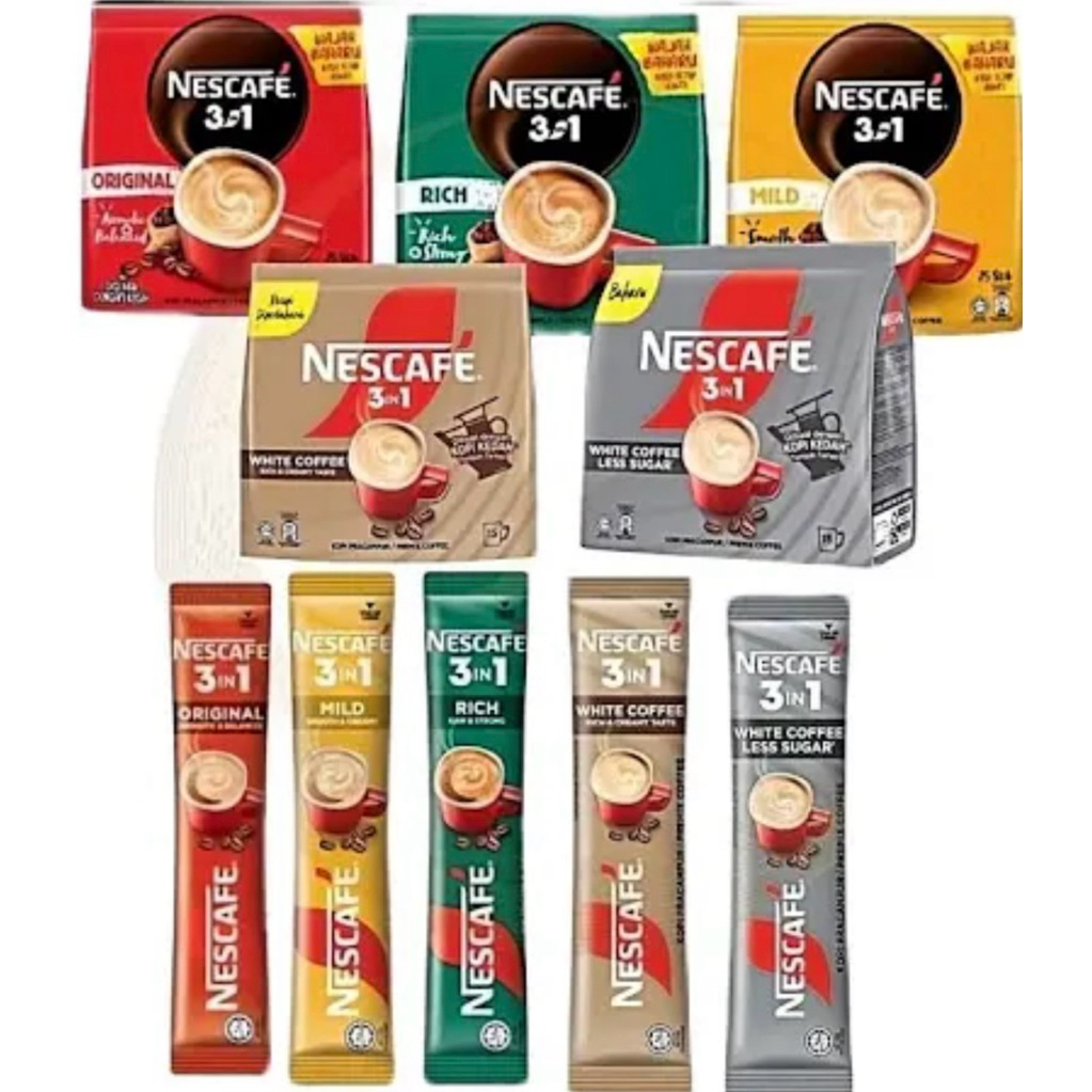 [SATUAN] Nescafe Malaysia 3 in 1 Ori/Rich/Mild/Caramel Late/Moca Late