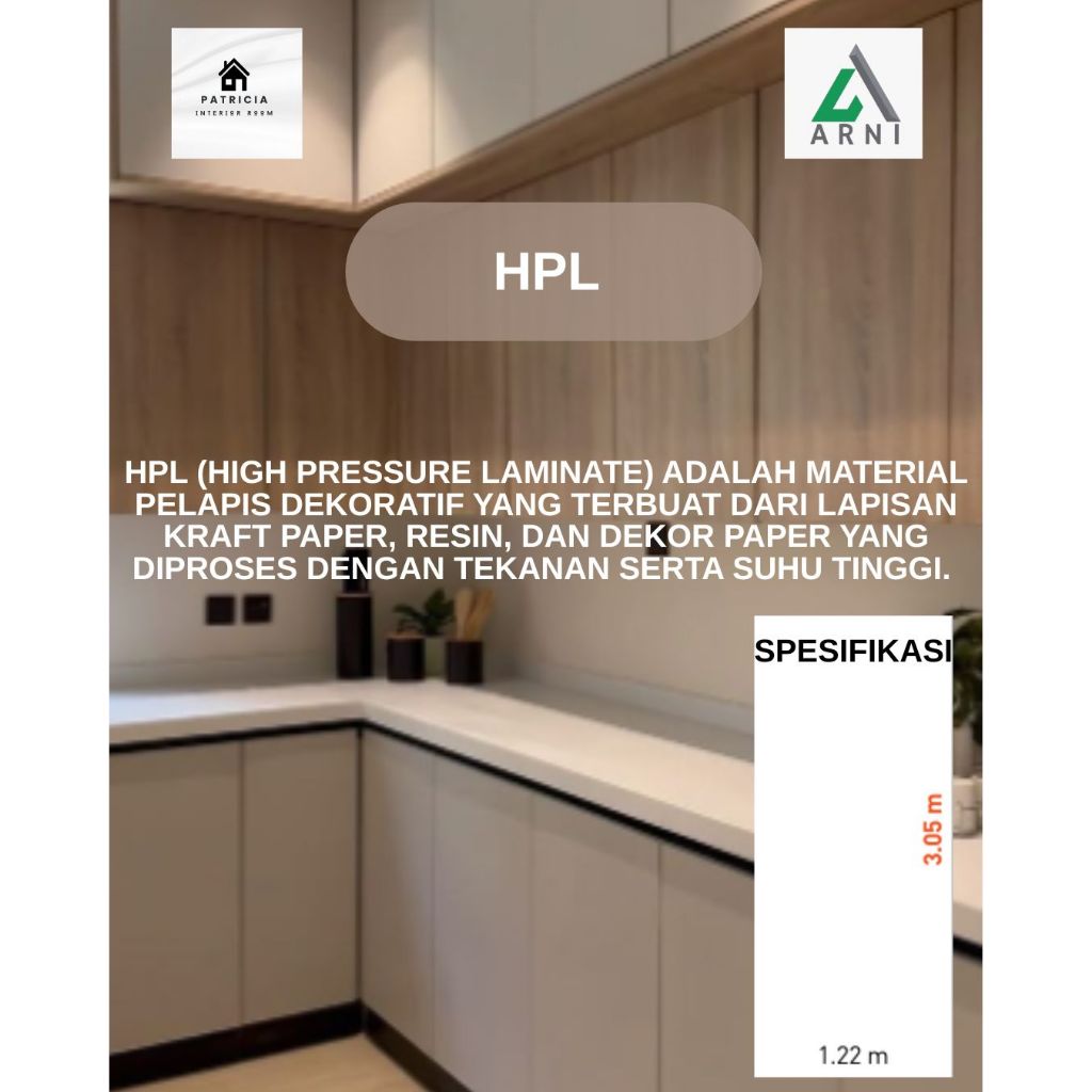 HPL Premium | Pelapis Furniture, Kitchen Set, Meja, Lemari, Dinding